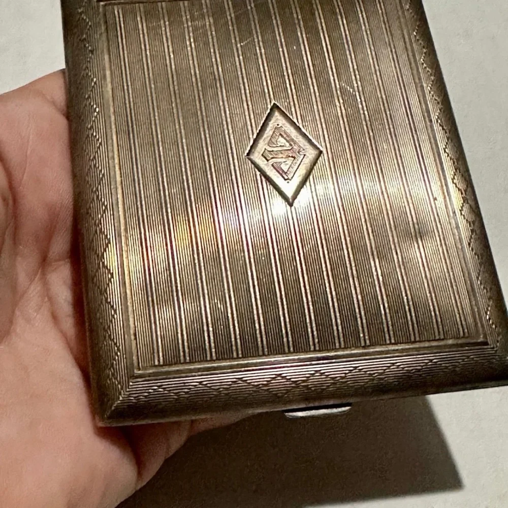 Vintage Art Deco Elgin Sterling Silver Cigarette Case Made in the USA